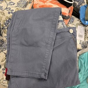 Blue Gray Casual Pants